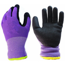 Water Oil Proof Sandy Nitrile Coated Glove Winter Warm Gloves for Auto Industry